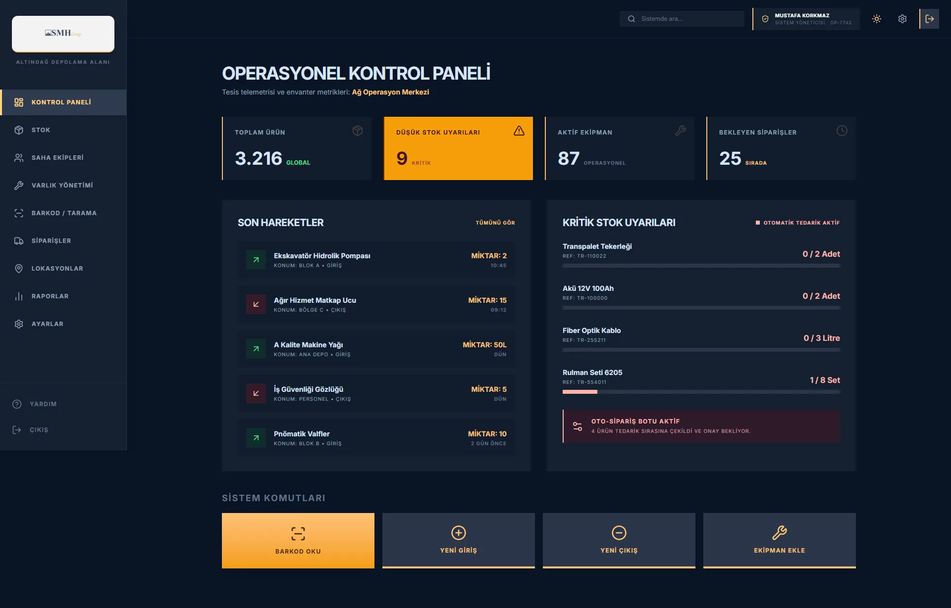 DepoTrack — Industrial Inventory System