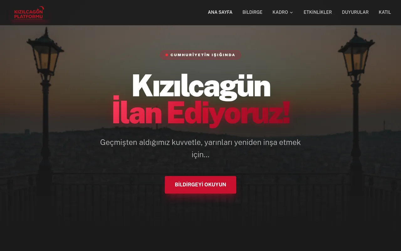 Kızılcagün Platform — Web