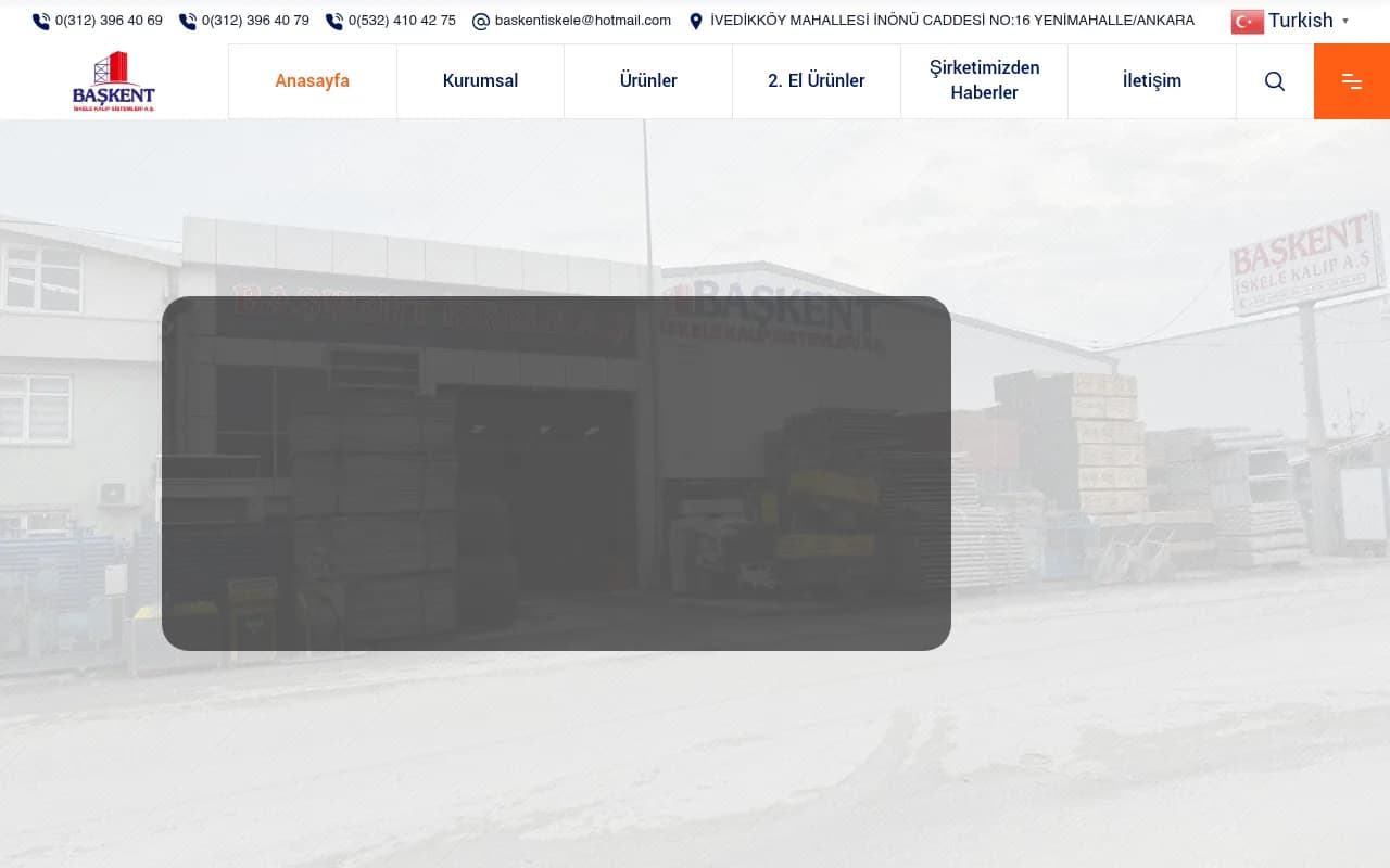 Başkent Scaffolding (WordPress)