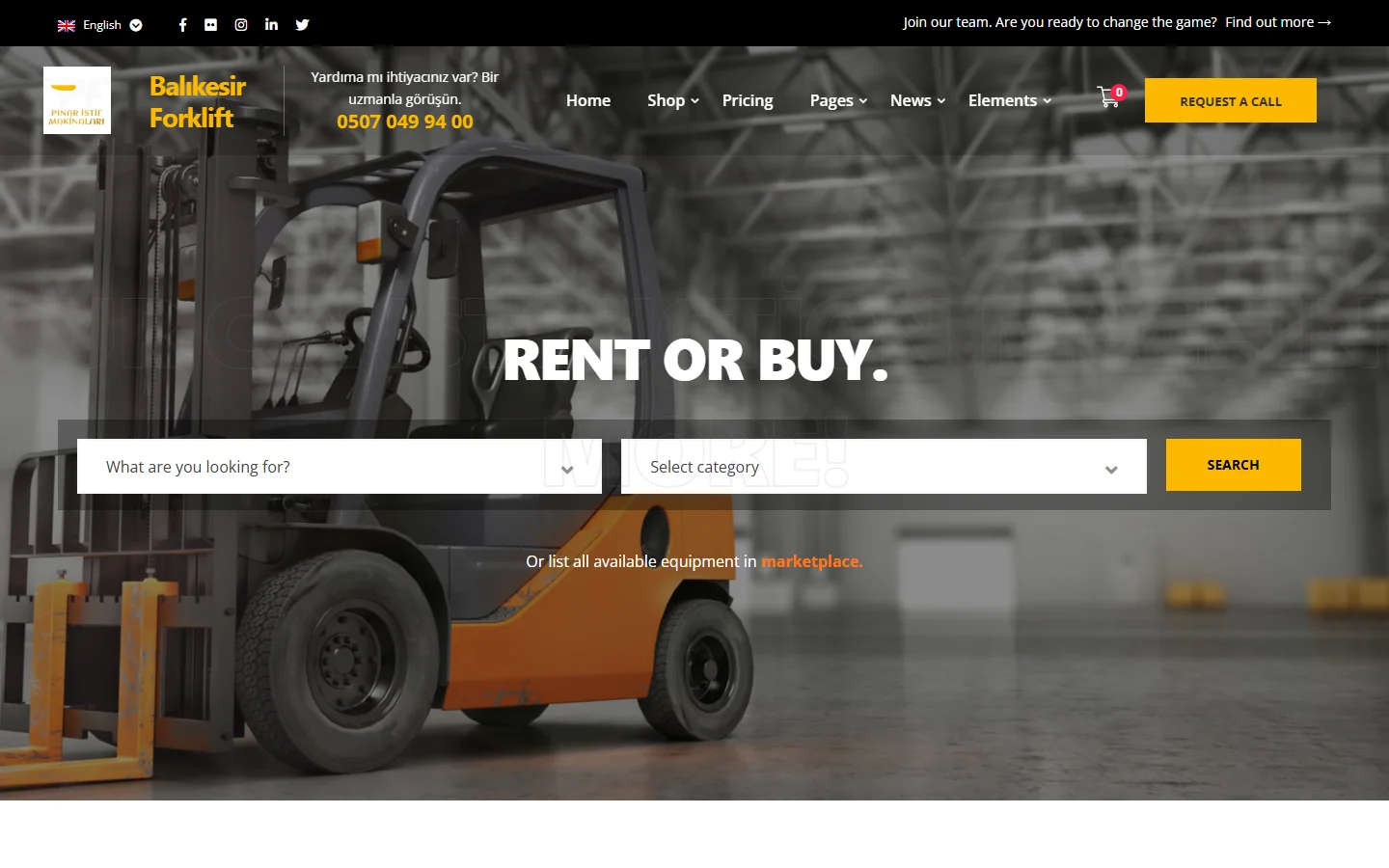 Pınar Forklift (Web App)